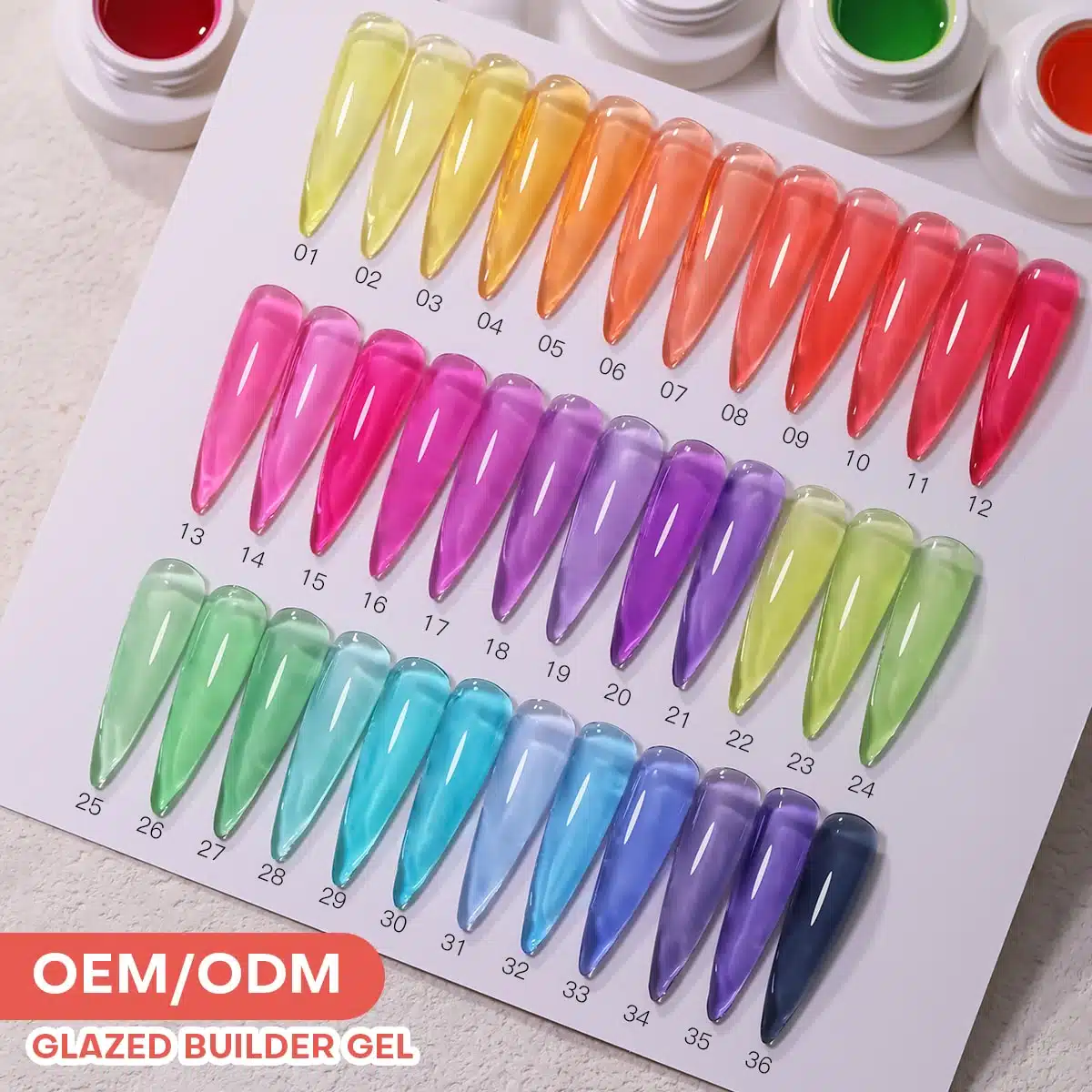 The Glazed Builder Gel Collection: 36 Premium Shades for Flawless Nail Architecture