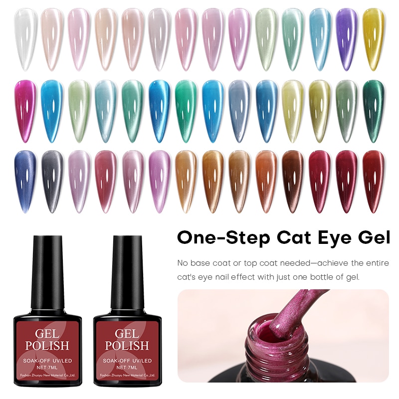 Custom One Step Cat Eye Gel Polish | OEM/ODM Private Label | High-Pigment Magnetic Formula